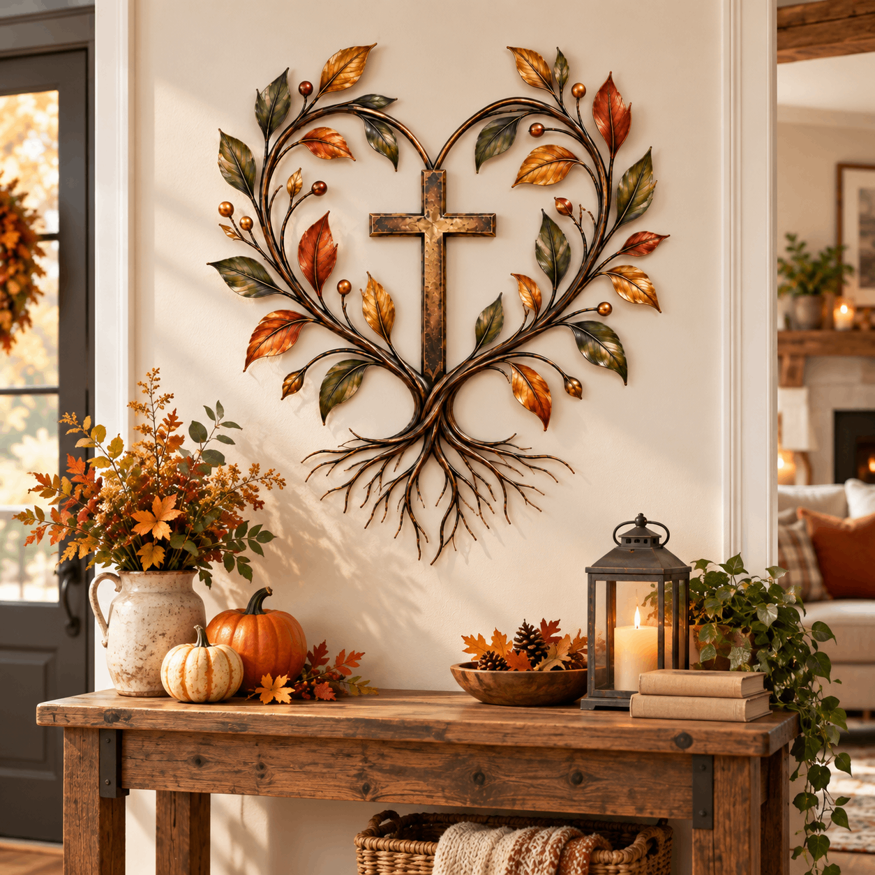 ✝️🌳Faith & Roots Tree of Life Cross Wall Decor，50% Off Christmas Special