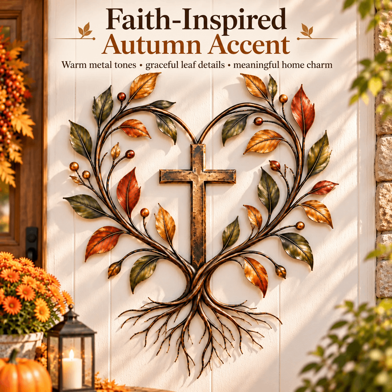 ✝️🌳Faith & Roots Tree of Life Cross Wall Decor，50% Off Christmas Special