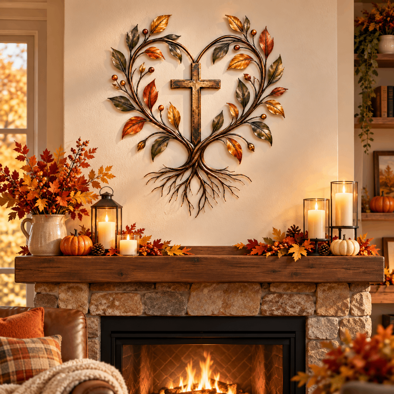 ✝️🌳Faith & Roots Tree of Life Cross Wall Decor，50% Off Christmas Special