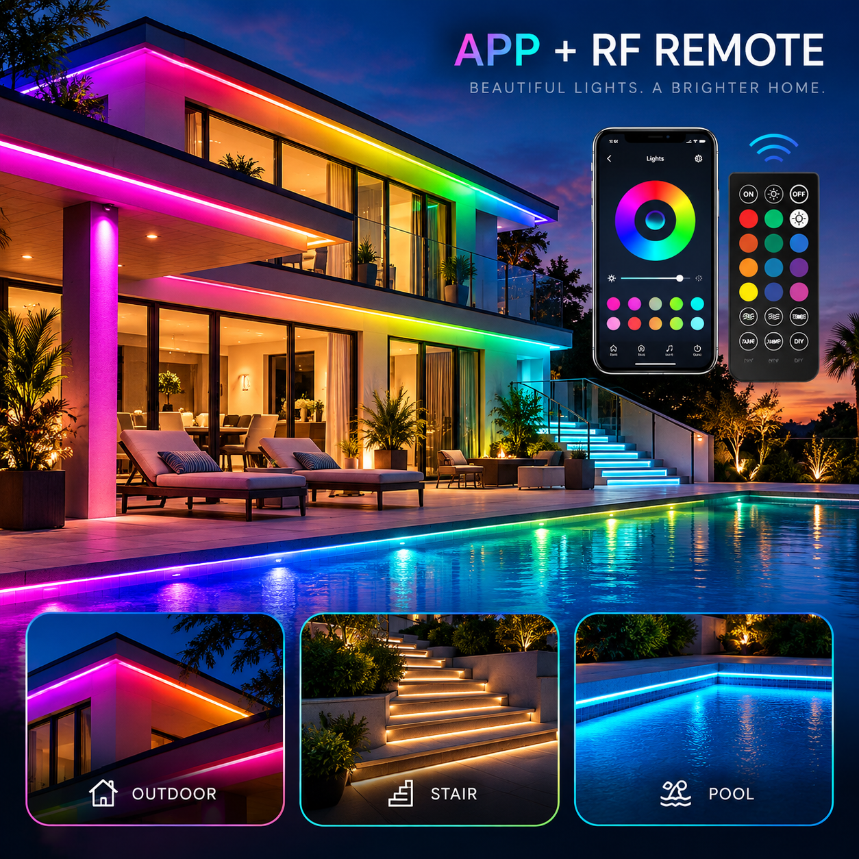🎅Early Christmas 50% OFF - Smart Rainbow LED Permanent Outdoor Light - Smartlight 🎁