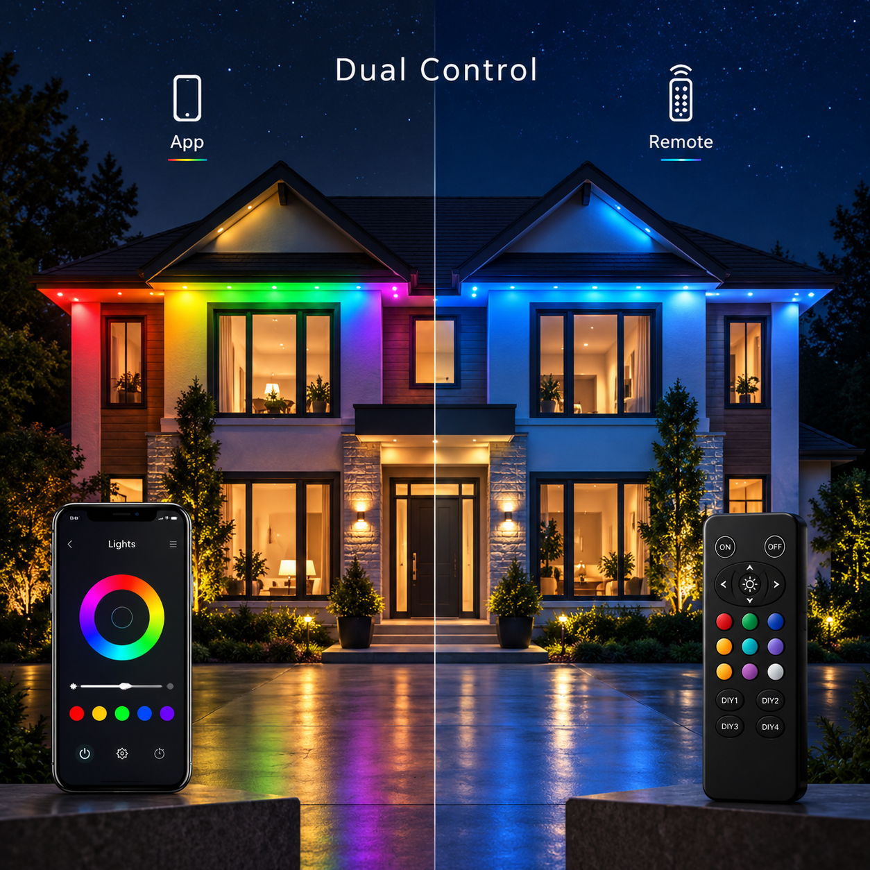 🎅Early Christmas 50% OFF - Smart Rainbow LED Permanent Outdoor Light - Smartlight 🎁