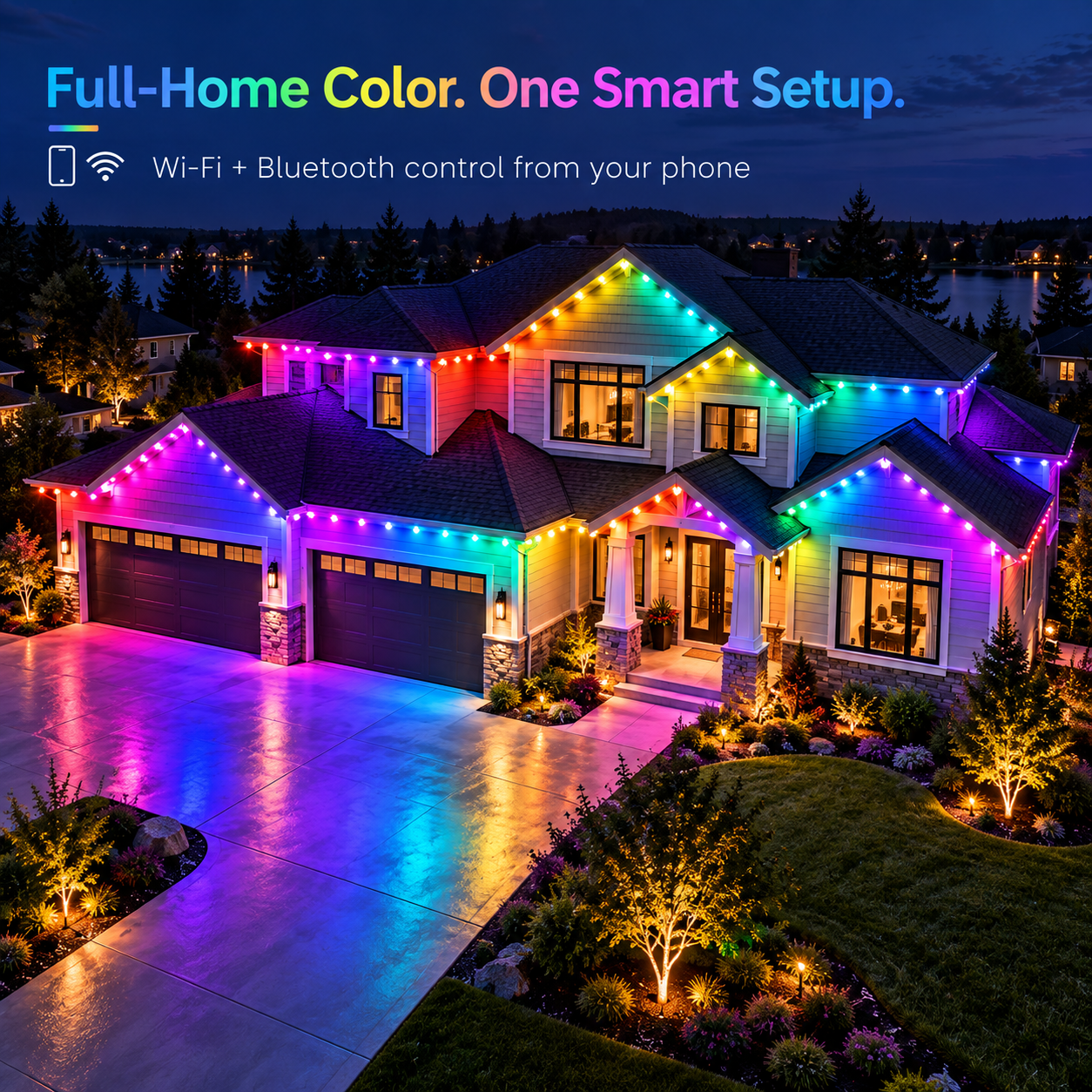 🎅Early Christmas 50% OFF - Smart Rainbow LED Permanent Outdoor Light - Smartlight 🎁