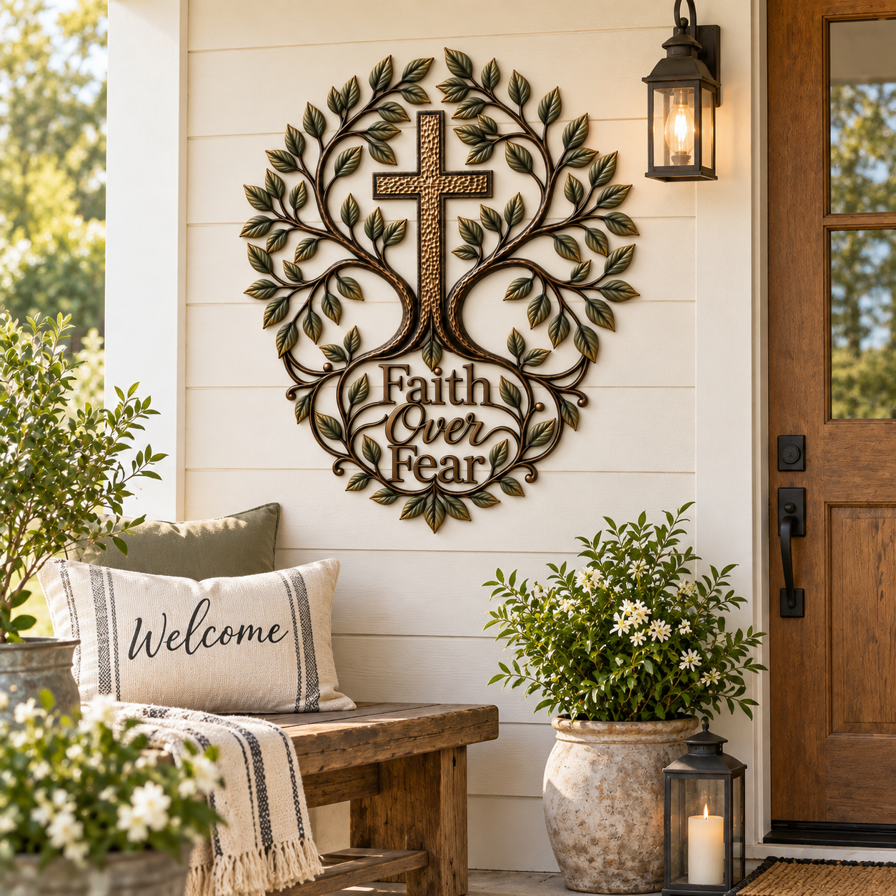 ✝️🌳Faith & Roots Tree of Life Cross Wall Decor，50% Off Christmas Special