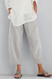Women's Solid Color with Pockets Casual Loose Pants - Light Gray