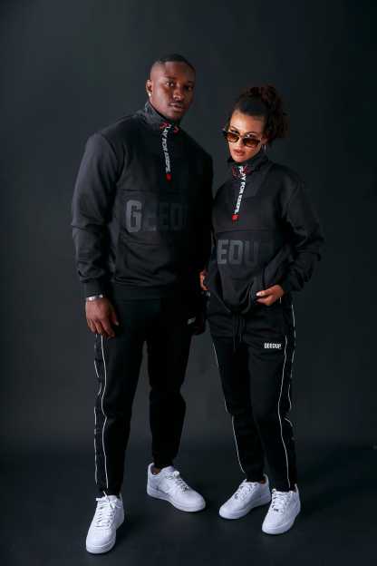 Geedup Play For Keeps Black/White Trackpants