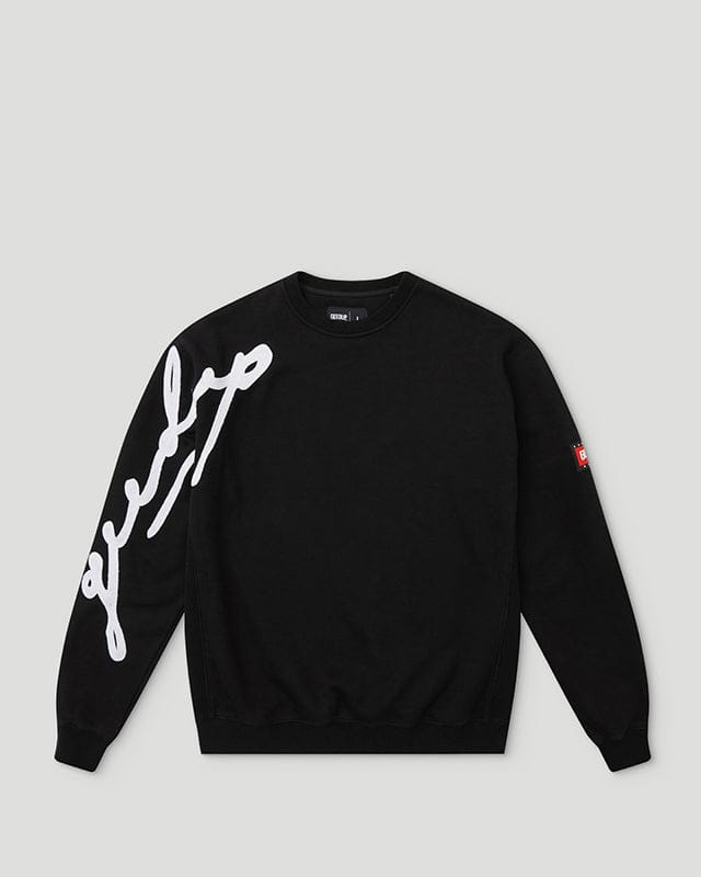 Geedup Script Logo Black Crewneck
