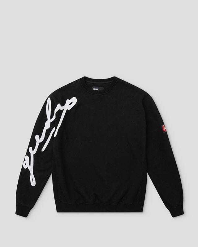 Geedup Script Logo Black Crewneck