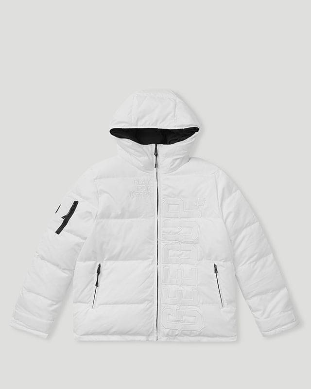 Geedup Core Logo Reversible Puffer Black/White Jacket
