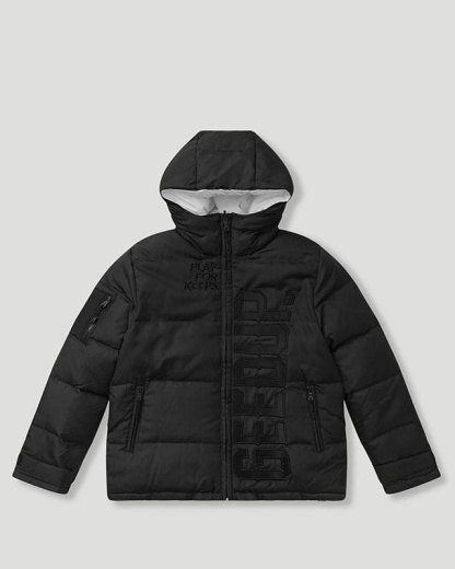 Geedup Core Logo Reversible Puffer Black/White Jacket