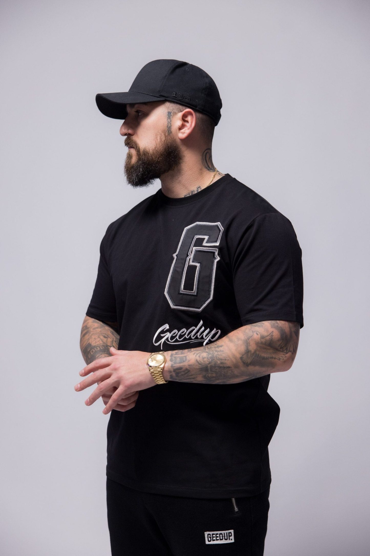 Geedup G Script Logo Black T-Shirt