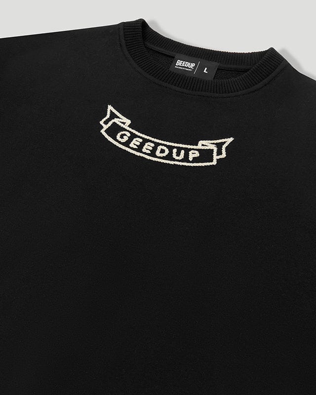 Geedup G/PFK Script Black Crewneck