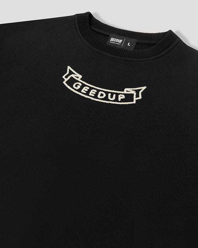 Geedup G/PFK Script Black Crewneck