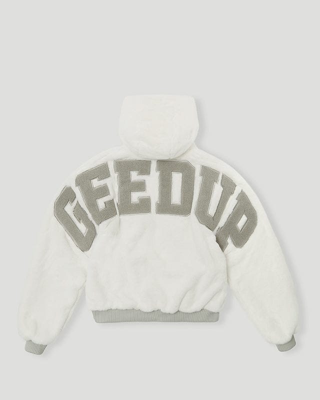 Geedup Hoodie Handstyle/Team Logo Bomber White / Grey