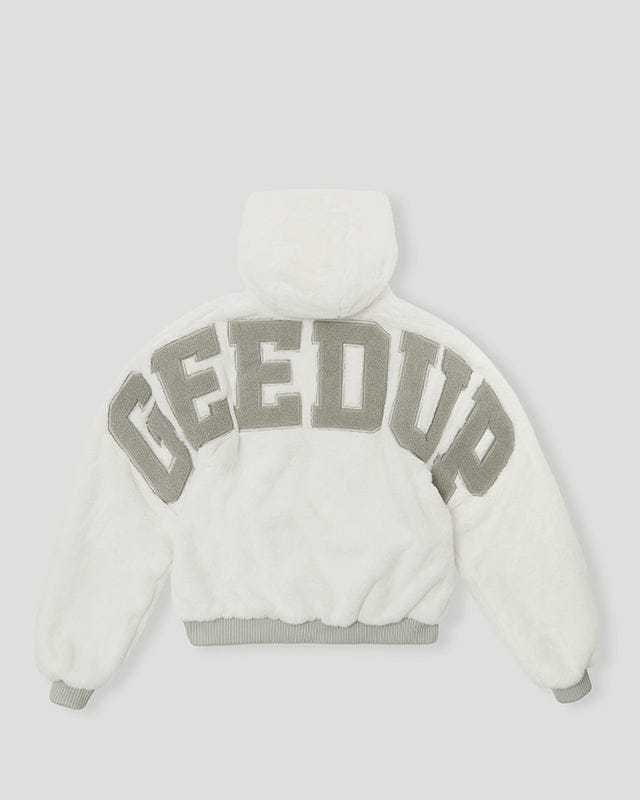 Geedup Hoodie Handstyle/Team Logo Bomber White / Grey