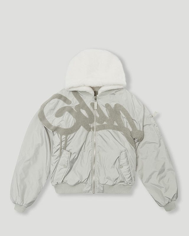 Geedup Hoodie Handstyle/Team Logo Bomber White / Grey