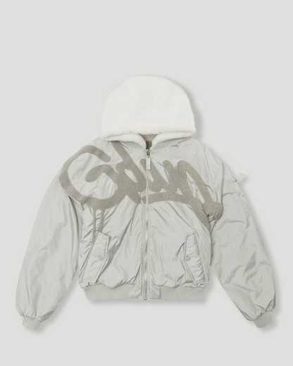 Geedup Hoodie Handstyle/Team Logo Bomber White / Grey