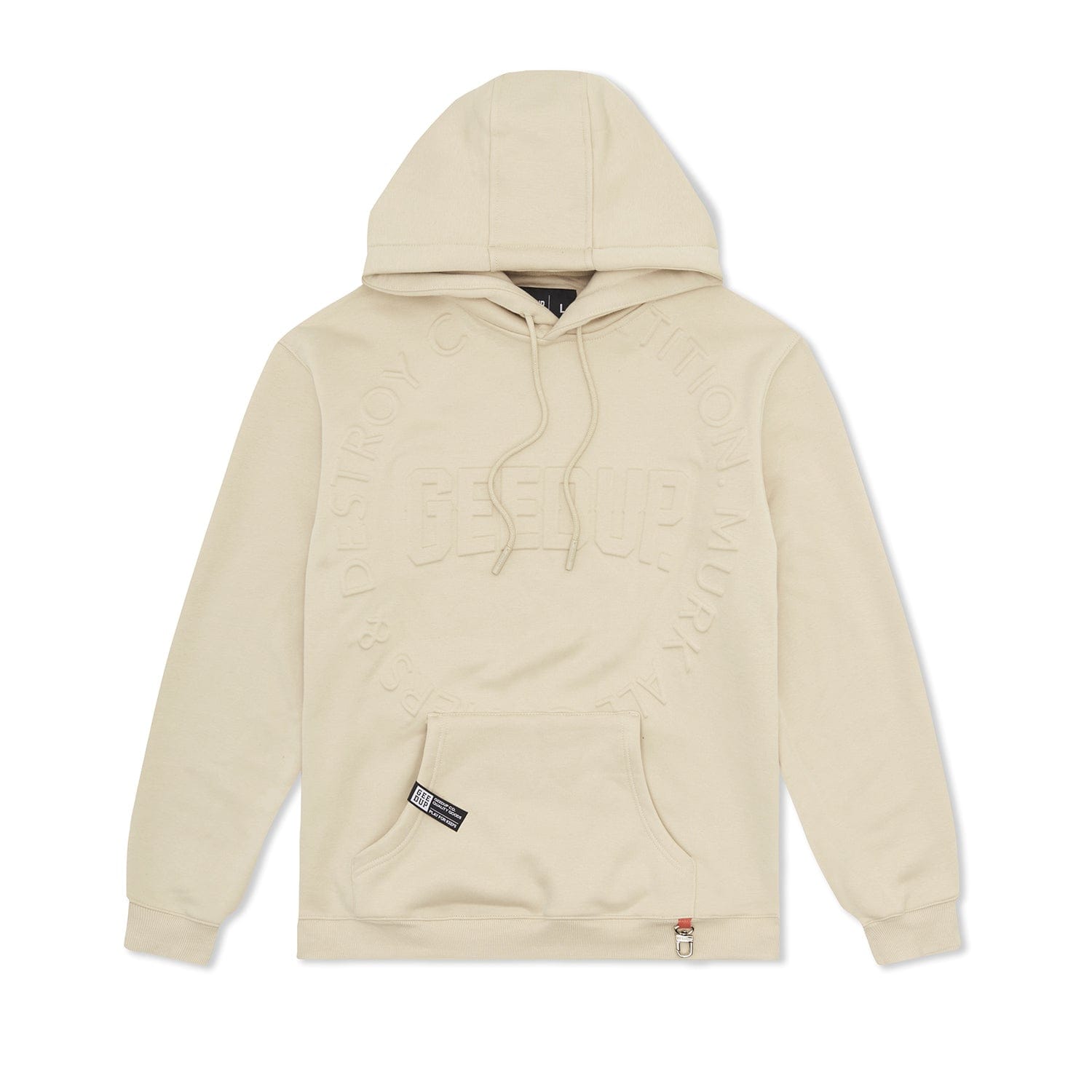 Geedup Hoodie O/S Emblem Emboss Hoody Sand