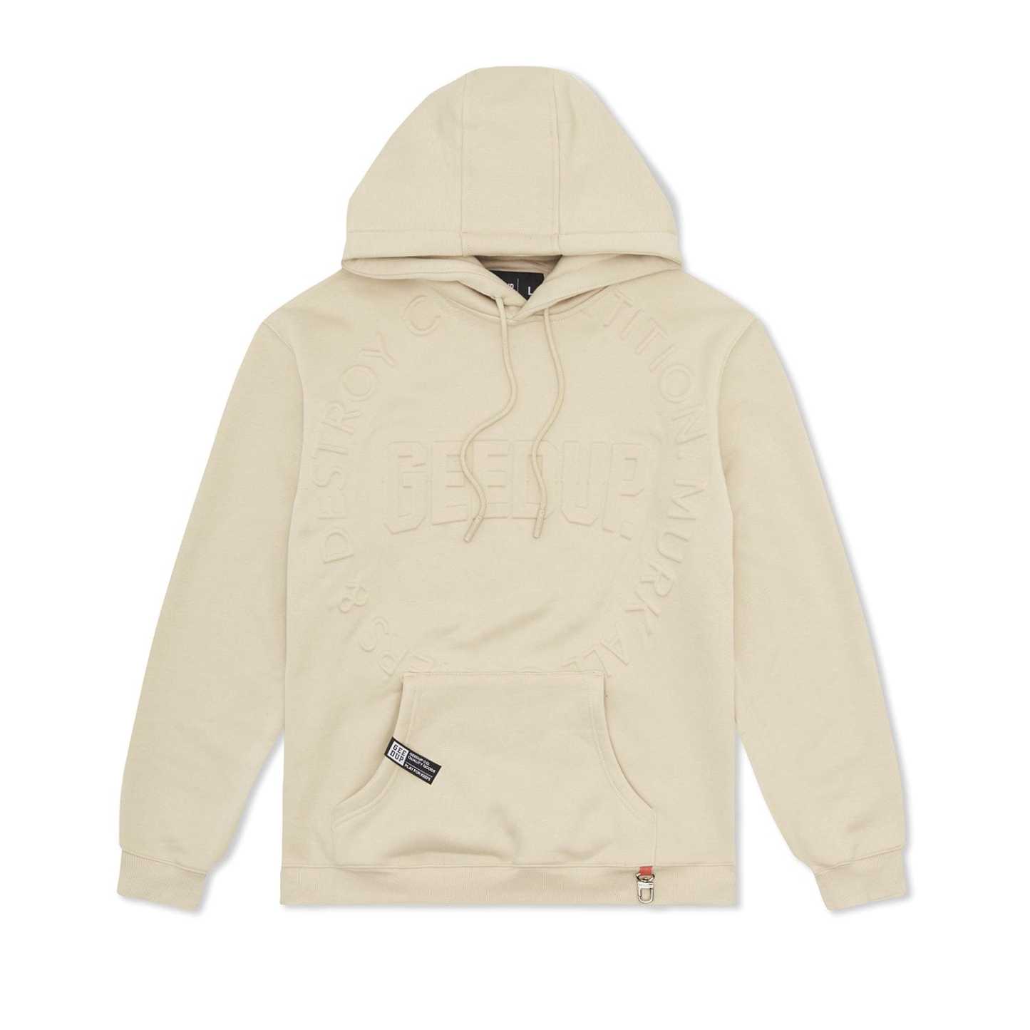 Geedup Hoodie O/S Emblem Emboss Hoody Sand