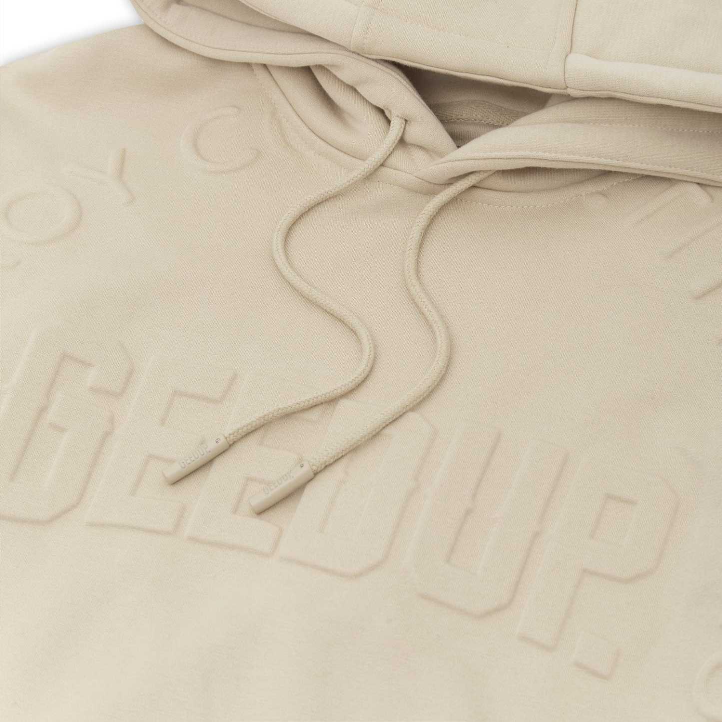 Geedup Hoodie O/S Emblem Emboss Hoody Sand