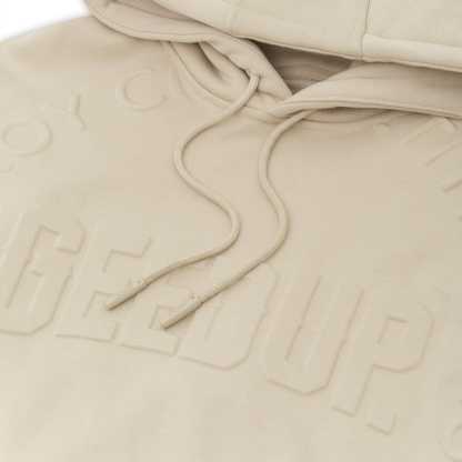 Geedup Hoodie O/S Emblem Emboss Hoody Sand