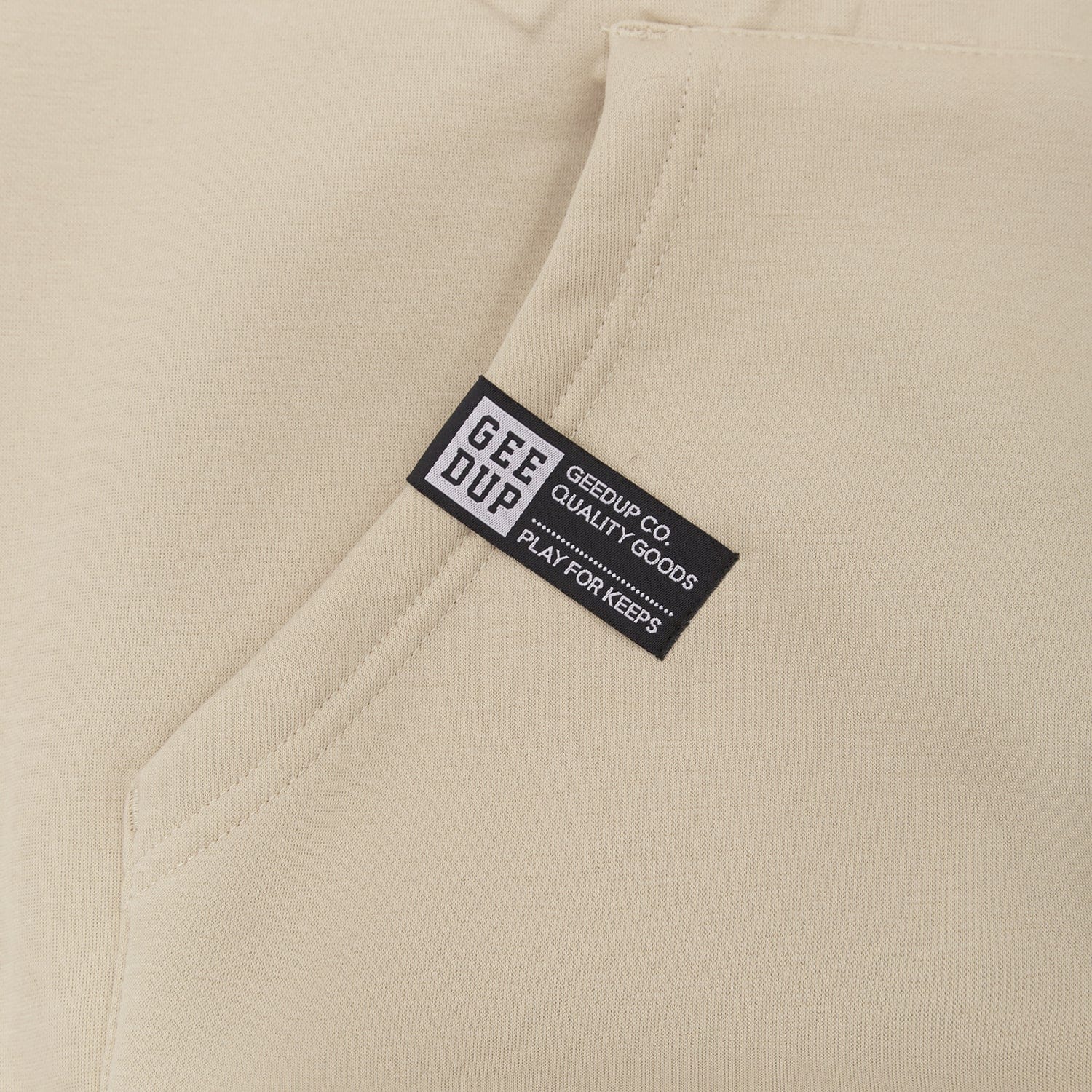 Geedup Hoodie O/S Emblem Emboss Hoody Sand