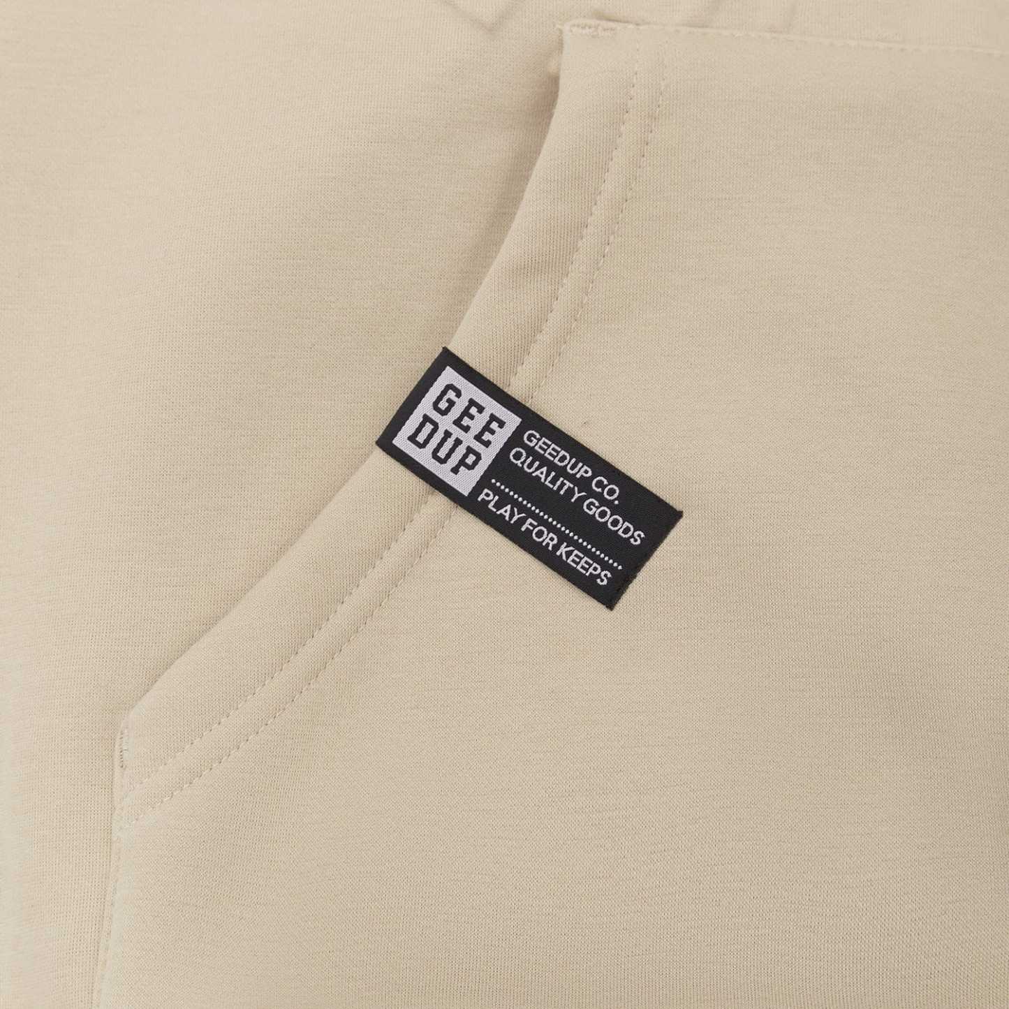 Geedup Hoodie O/S Emblem Emboss Hoody Sand
