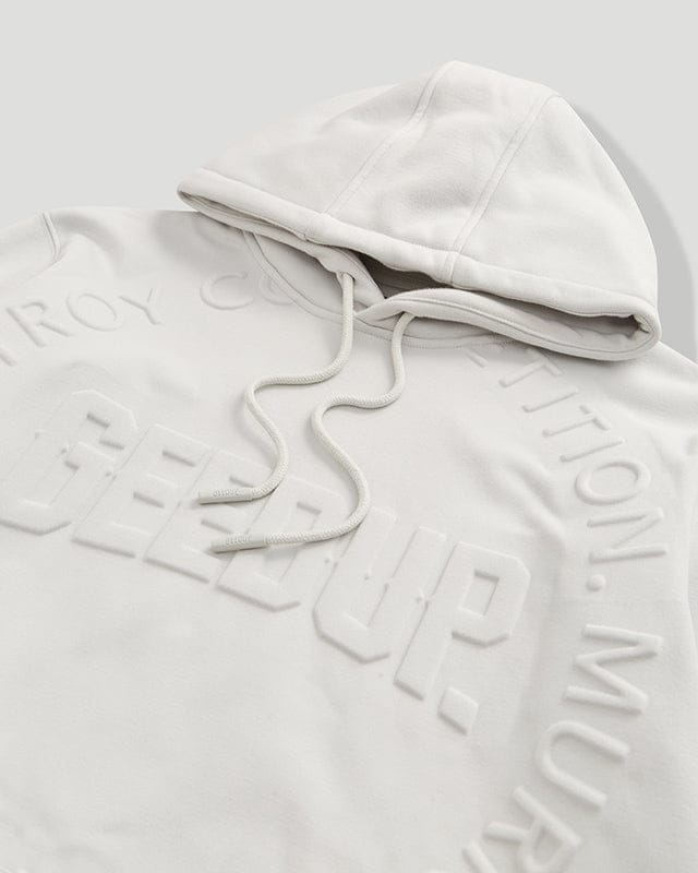 Geedup Hoodie O/S Emblem Emboss Ice Grey