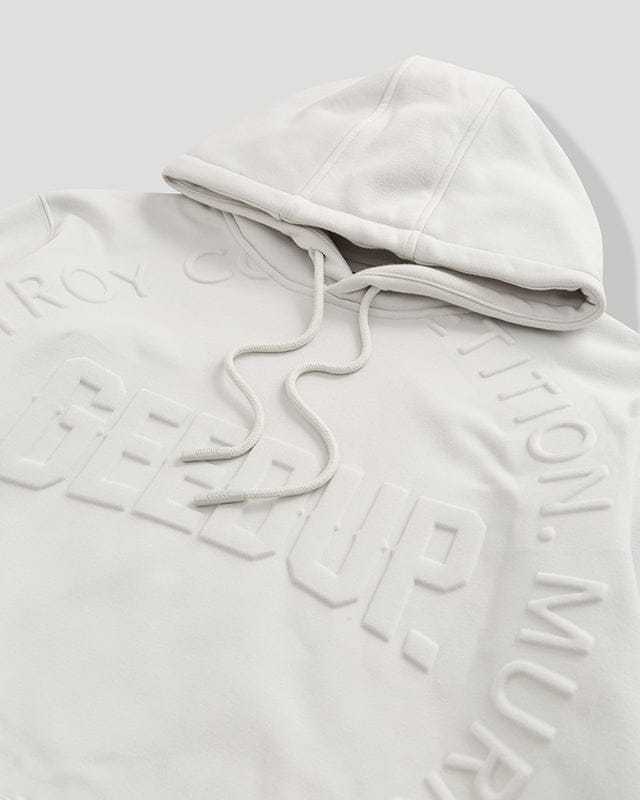Geedup Hoodie O/S Emblem Emboss Ice Grey