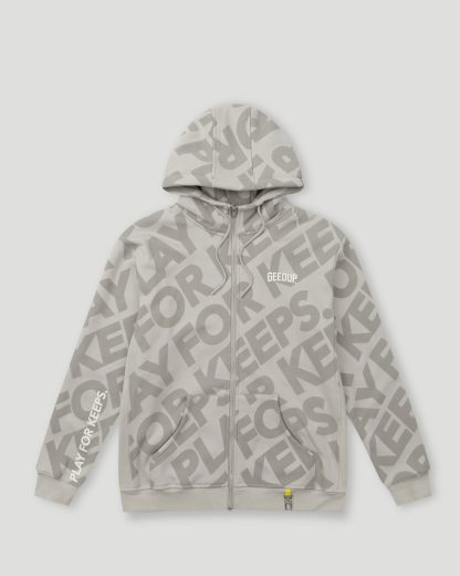 Geedup Hoodie PFK Monogram Zip Concrete Jacket