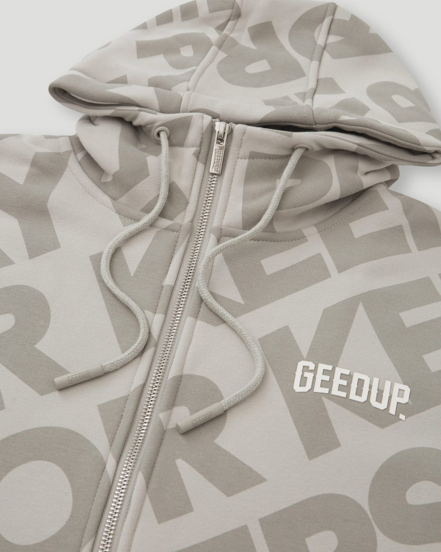Geedup Hoodie PFK Monogram Zip Concrete Jacket