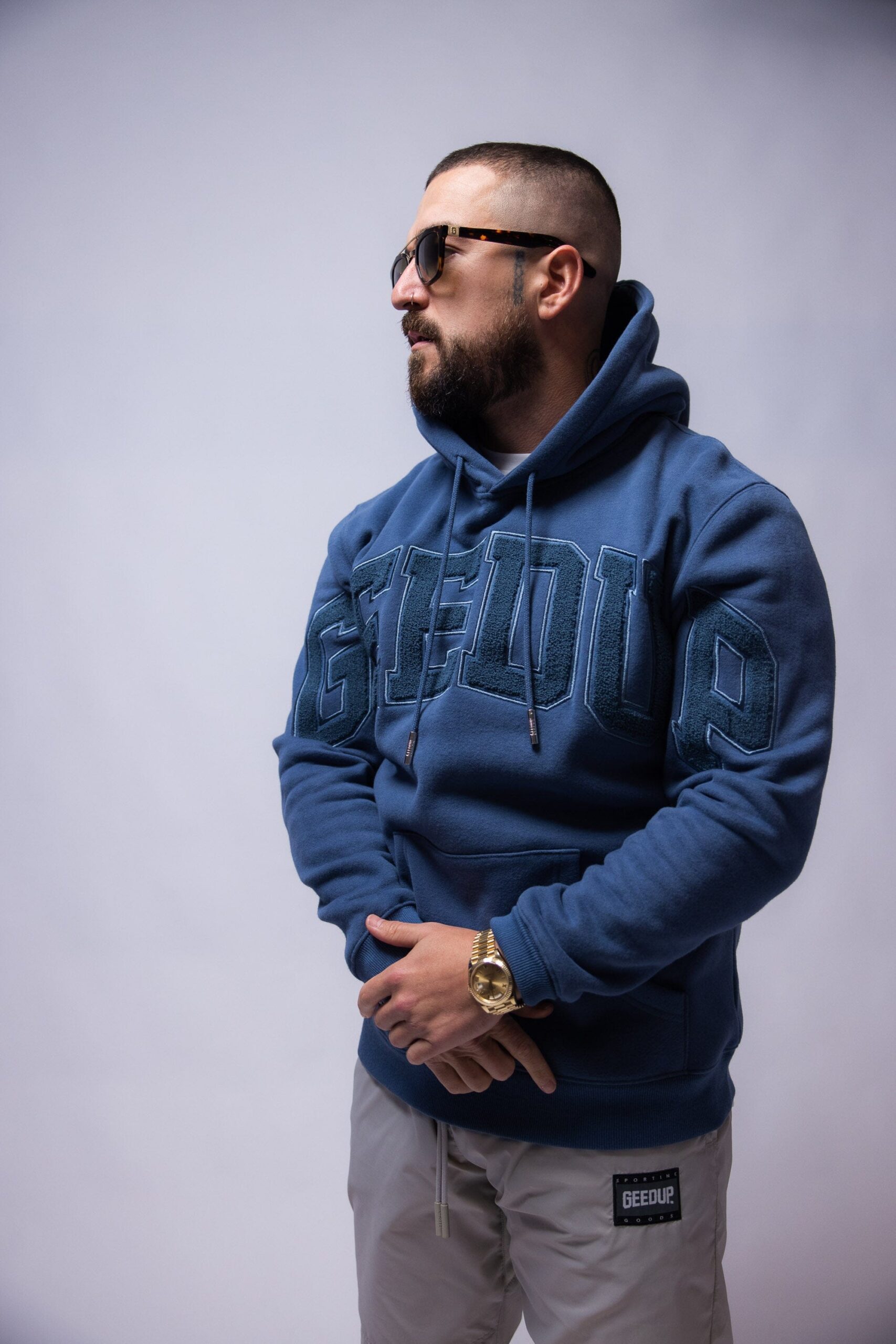 Geedup Hoody Team Logo  Petrol Blue/Blue