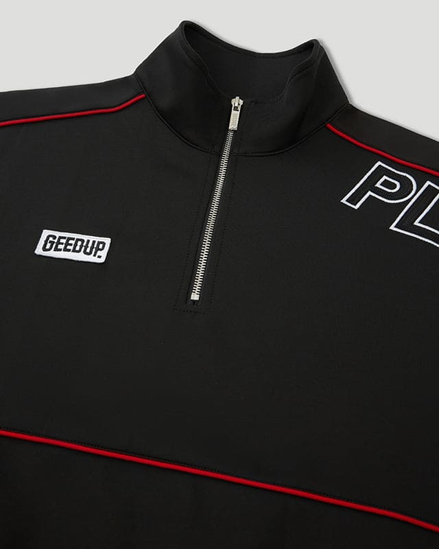 Geedup Play For Keeps Black/Red Qtr Zip