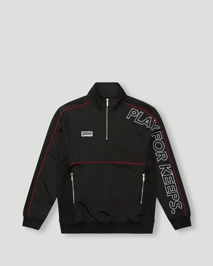 Geedup Play For Keeps Black/Red Qtr Zip