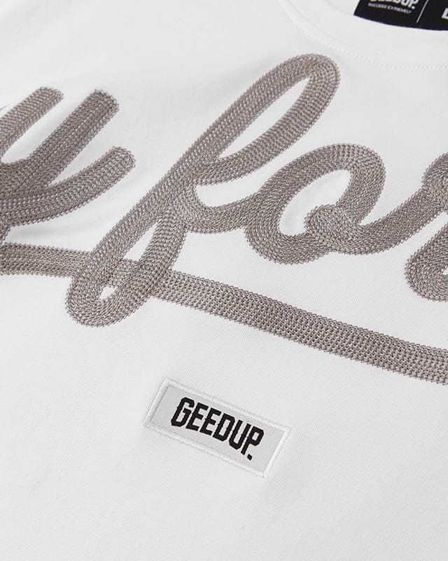 Geedup T-Shirt PFK Script White/Grey