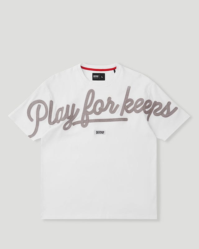 Geedup T-Shirt PFK Script White/Grey