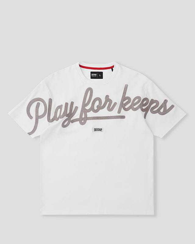 Geedup T-Shirt PFK Script White/Grey