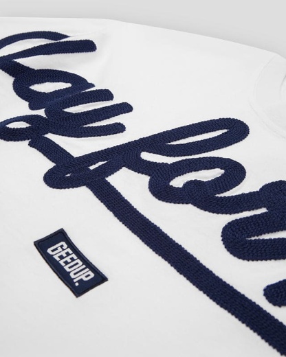 Geedup T-Shirt PFK Script White/Navy
