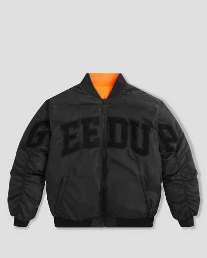 Geedup Team Logo/Handstyle Reversible Black/Orange Bomber