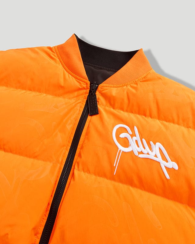 Geedup Team Logo/Handstyle Reversible Black/Orange Bomber