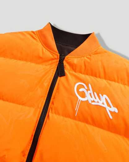 Geedup Team Logo/Handstyle Reversible Black/Orange Bomber