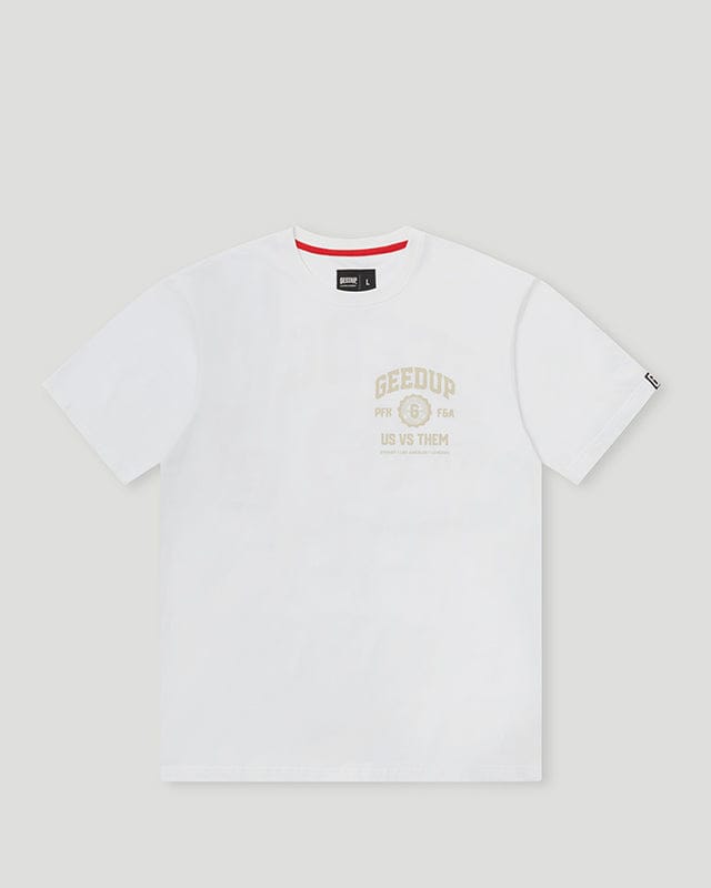 Geedup Us vs. T-Shirt Them White/Beige