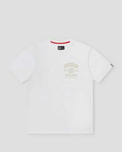Geedup Us vs. T-Shirt Them White/Beige