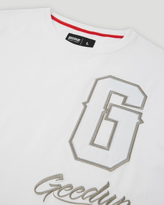 Geedup G Script Logo White T-Shirt