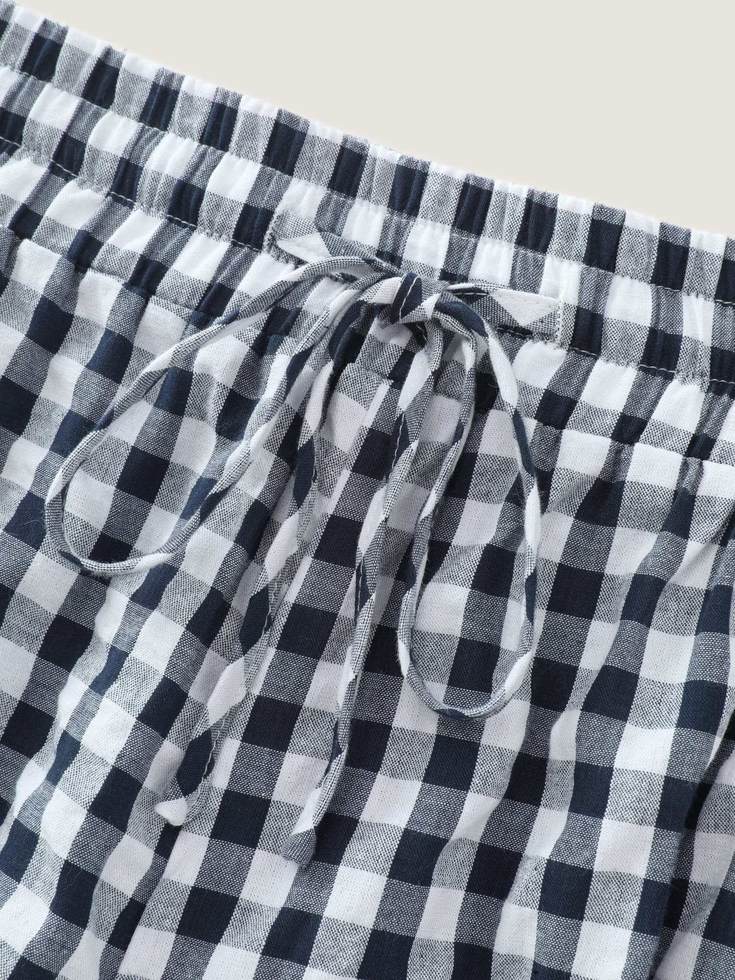 Cotton Checkered Print Wide Leg Pants (Buy 2 Free Shipping)