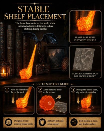 🐉 Fire-Breathing Dragon Figurine Lamp | Gothic Dark Fantasy Desk Decor 🔥