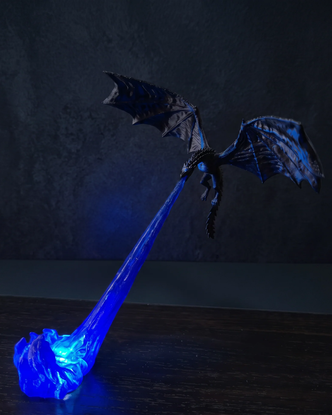 🐉 Fire-Breathing Dragon Figurine Lamp | Gothic Dark Fantasy Desk Decor 🔥