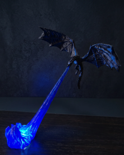 🐉 Fire-Breathing Dragon Figurine Lamp | Gothic Dark Fantasy Desk Decor 🔥