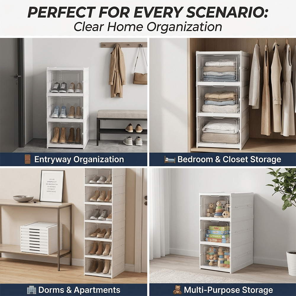Modular Stackable Shoe Storage System