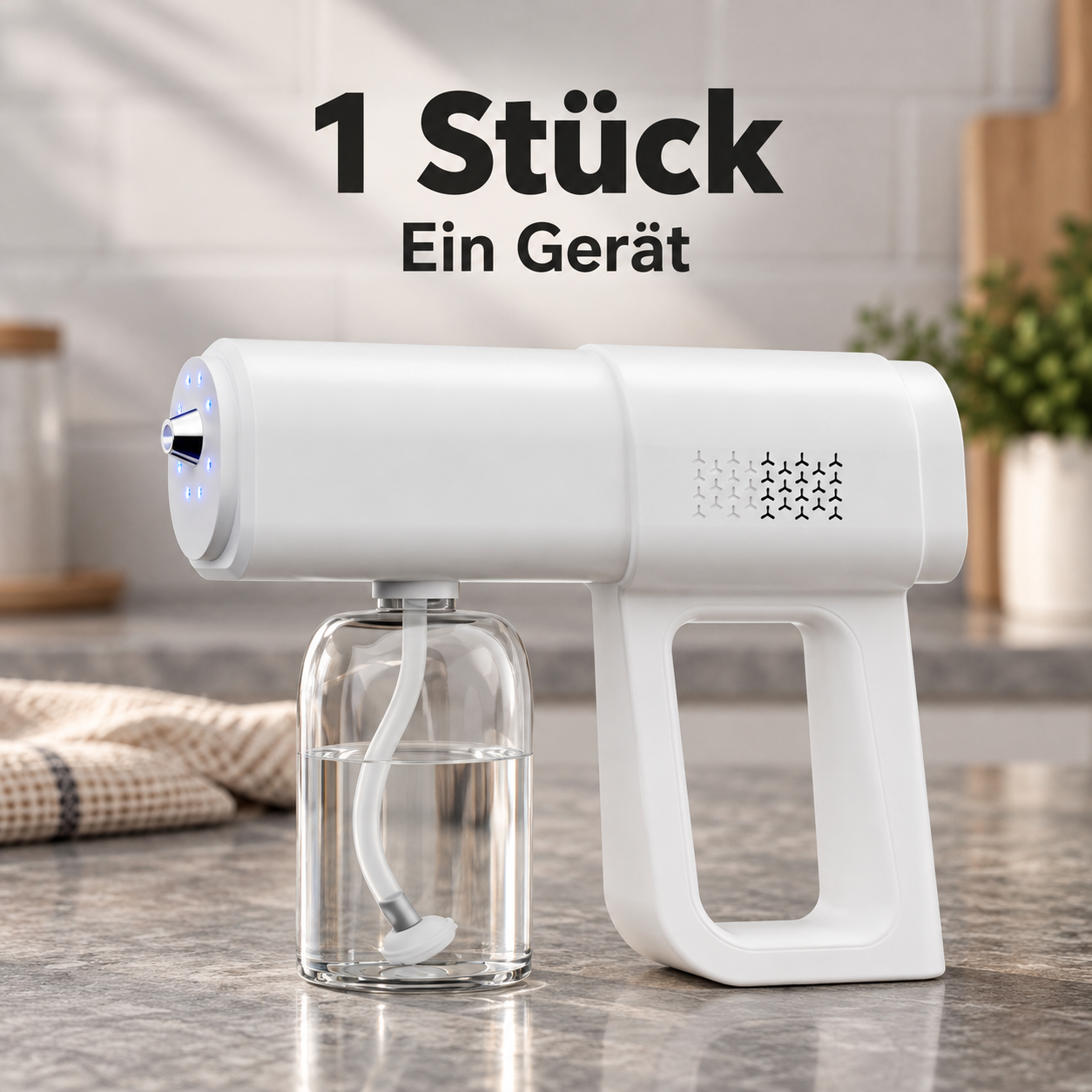 Ein weißes Feinsprühgerät im Einzelset