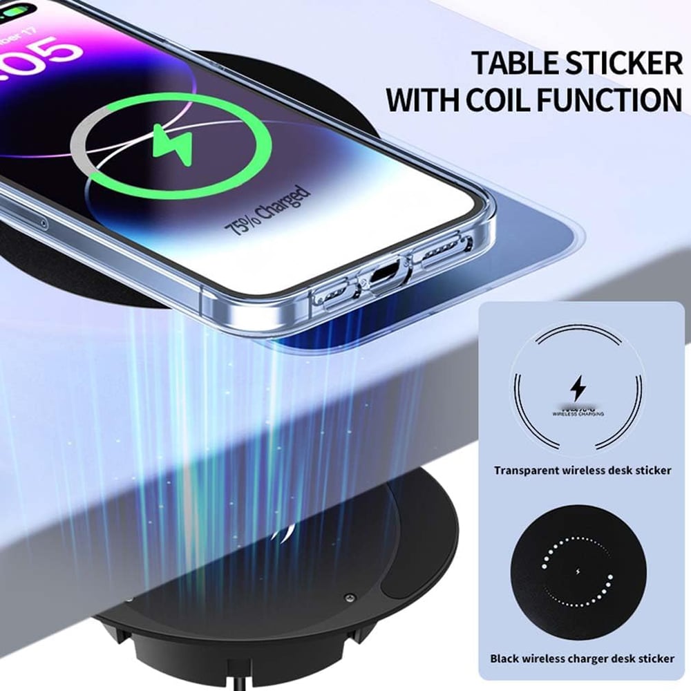Invisible Under-Desk Wireless Charger